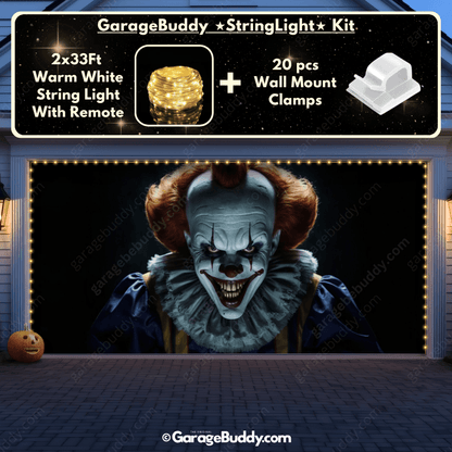 Spooky Clown Halloween Garage Cover